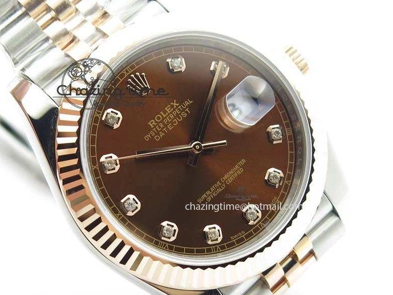 Noob Dial RG Brown Diam 41mm On Jubilee Wrapped Best Bezel Fluted DateJust 126303 Edition 1:1 A3235 Bracelet 1221
